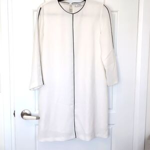 MANGO White dress with black trim in Women's size XS